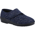 Navy - Front - GBS Womens-Ladies Geraldine Extra Wide Slippers