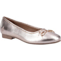 Rose Gold - Front - Hush Puppies Womens-Ladies Naomi Leather Ballet Shoes