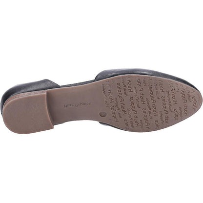 Black - Lifestyle - Hush Puppies Womens-Ladies Makeda D´Orsay Leather Flat Pumps