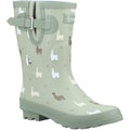 Green - Front - Cotswold Womens-Ladies Farmyard Alpaca Mid Calf Wellington Boots