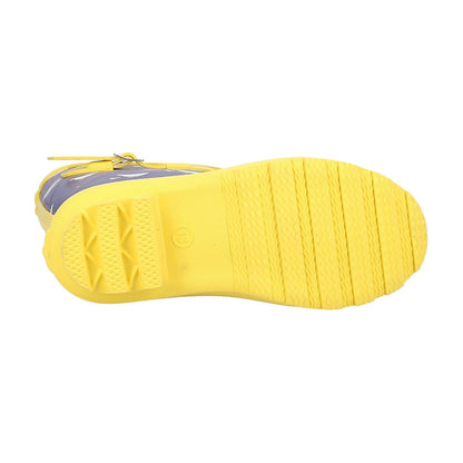 Navy-Yellow - Lifestyle - Cotswold Childrens-Kids Farmyard Chicken Wellington Boots