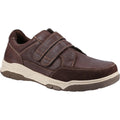 Brown - Front - Hush Puppies Mens Fabian Leather Double Strap Shoes