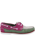 Green-Pink-Grey - Back - Hush Puppies Womens-Ladies Hattie Nubuck Boat Shoes