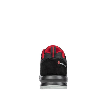 Red-Black - Back - Albatros Mens Clifton Suede Low Safety Trainers