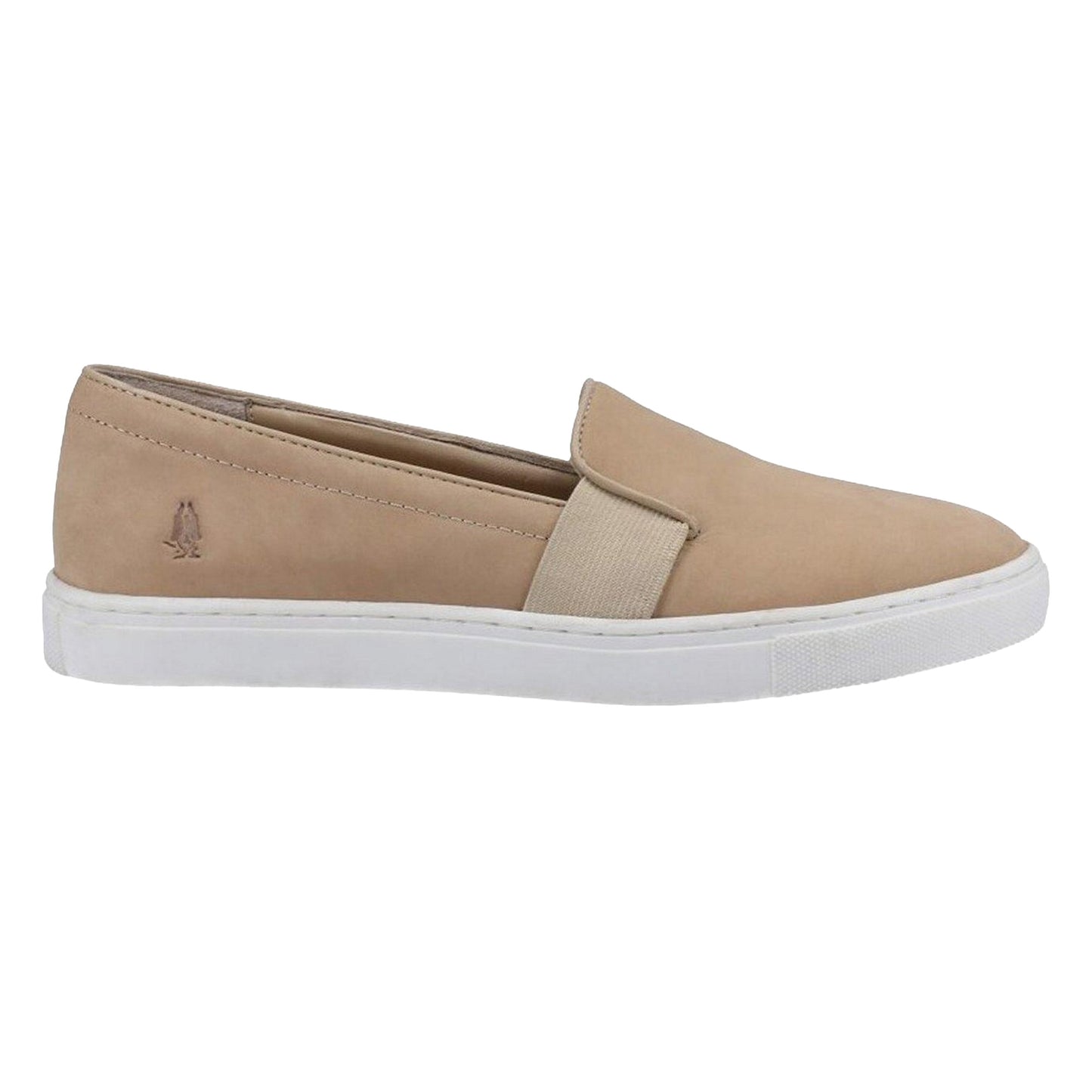 Tan - Back - Hush Puppies Womens-Ladies Tillie Leather Casual Shoes