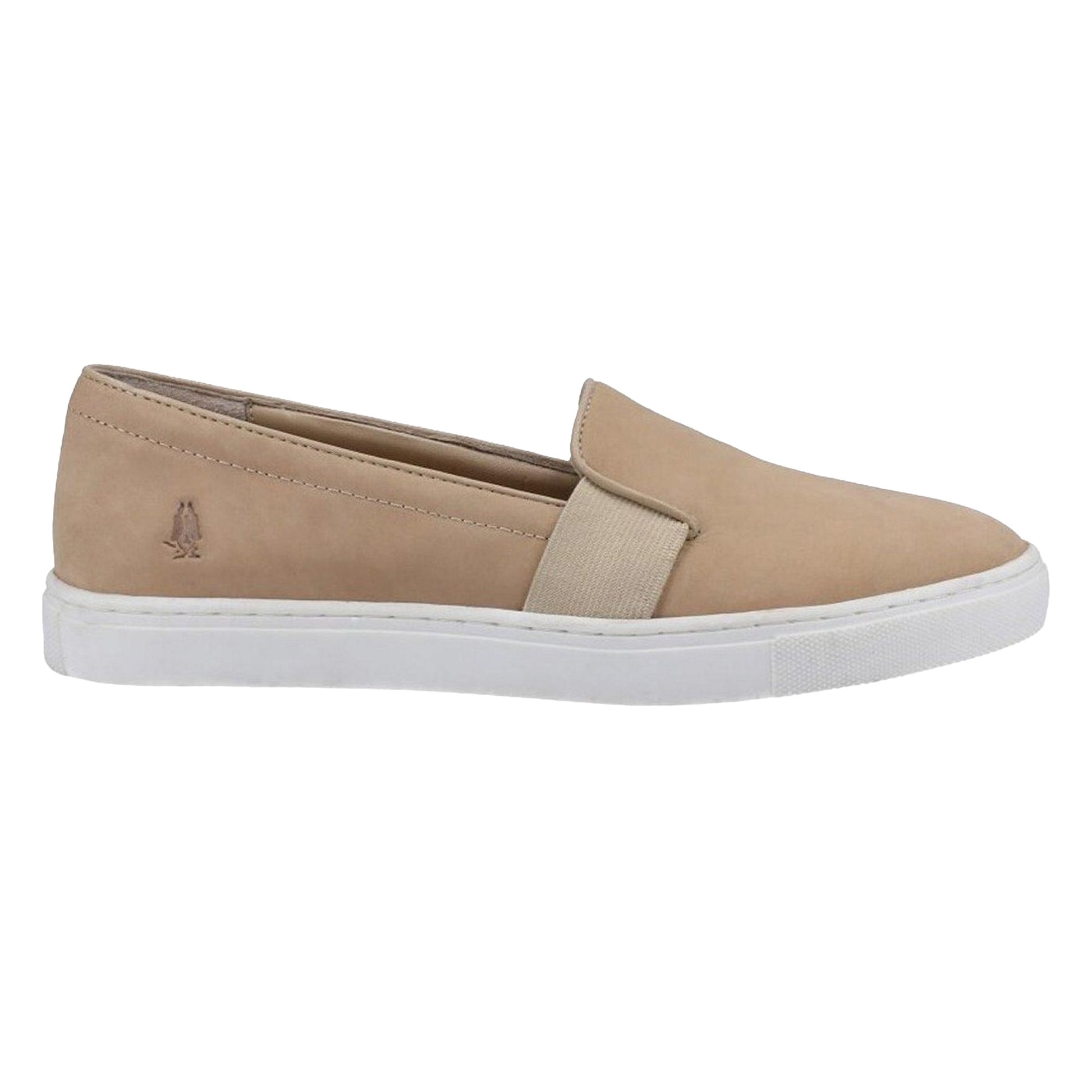 Tan - Back - Hush Puppies Womens-Ladies Tillie Leather Casual Shoes