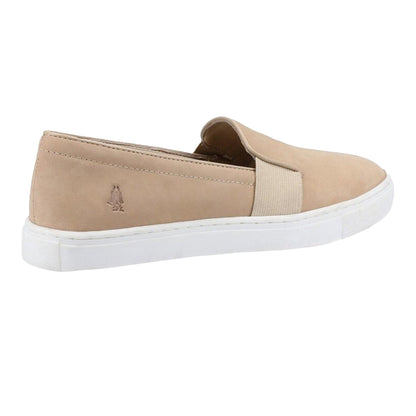 Tan - Side - Hush Puppies Womens-Ladies Tillie Leather Casual Shoes