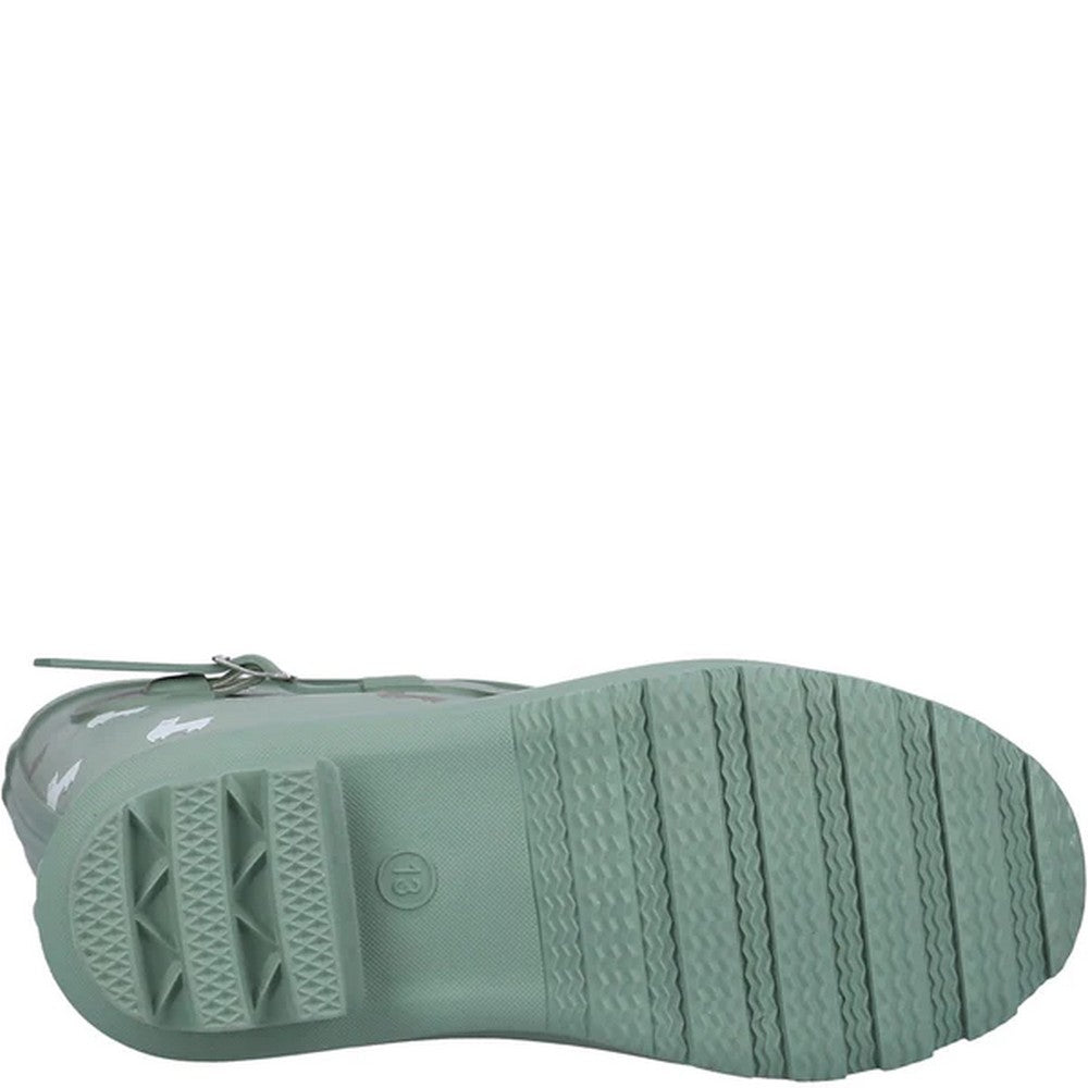 Green - Lifestyle - Cotswold Childrens-Kids Farmyard Alpaca Wellington Boots