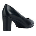 Black - Side - Geox Womens-Ladies Walk Pleasure Leather Court Shoes