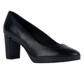 Black - Front - Geox Womens-Ladies Walk Pleasure Leather Court Shoes