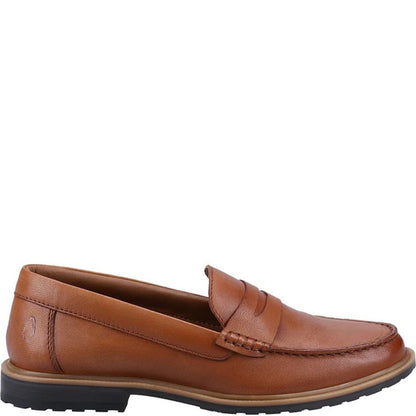 Tan - Side - Hush Puppies Womens-Ladies Verity Leather Casual Shoes