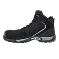 Black - Side - Albatros Mens Runner XTS Leather Mid Cut Safety Boots