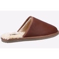 Tan - Back - Hush Puppies Mens Coady Leather Slippers