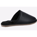 Black - Back - Hush Puppies Mens Coady Leather Slippers