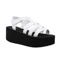 White-Black - Back - Rocket Dog Womens-Ladies Helio Terrence Wedge Sandals