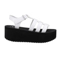 White-Black - Front - Rocket Dog Womens-Ladies Helio Terrence Wedge Sandals