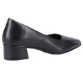 Black - Side - Hush Puppies Womens-Ladies Alina Leather Court Shoes
