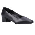 Black - Front - Hush Puppies Womens-Ladies Alina Leather Court Shoes
