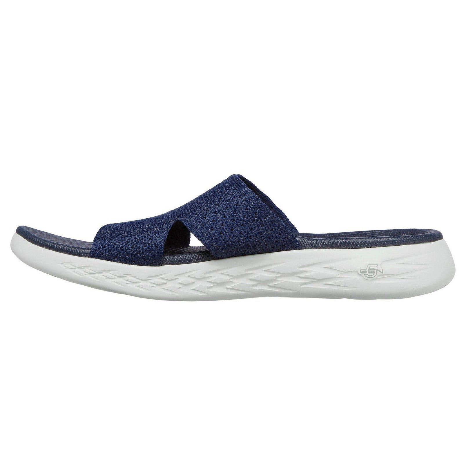 Navy - Side - Skechers Womens-Ladies On-The-Go 600 Adore Sandals
