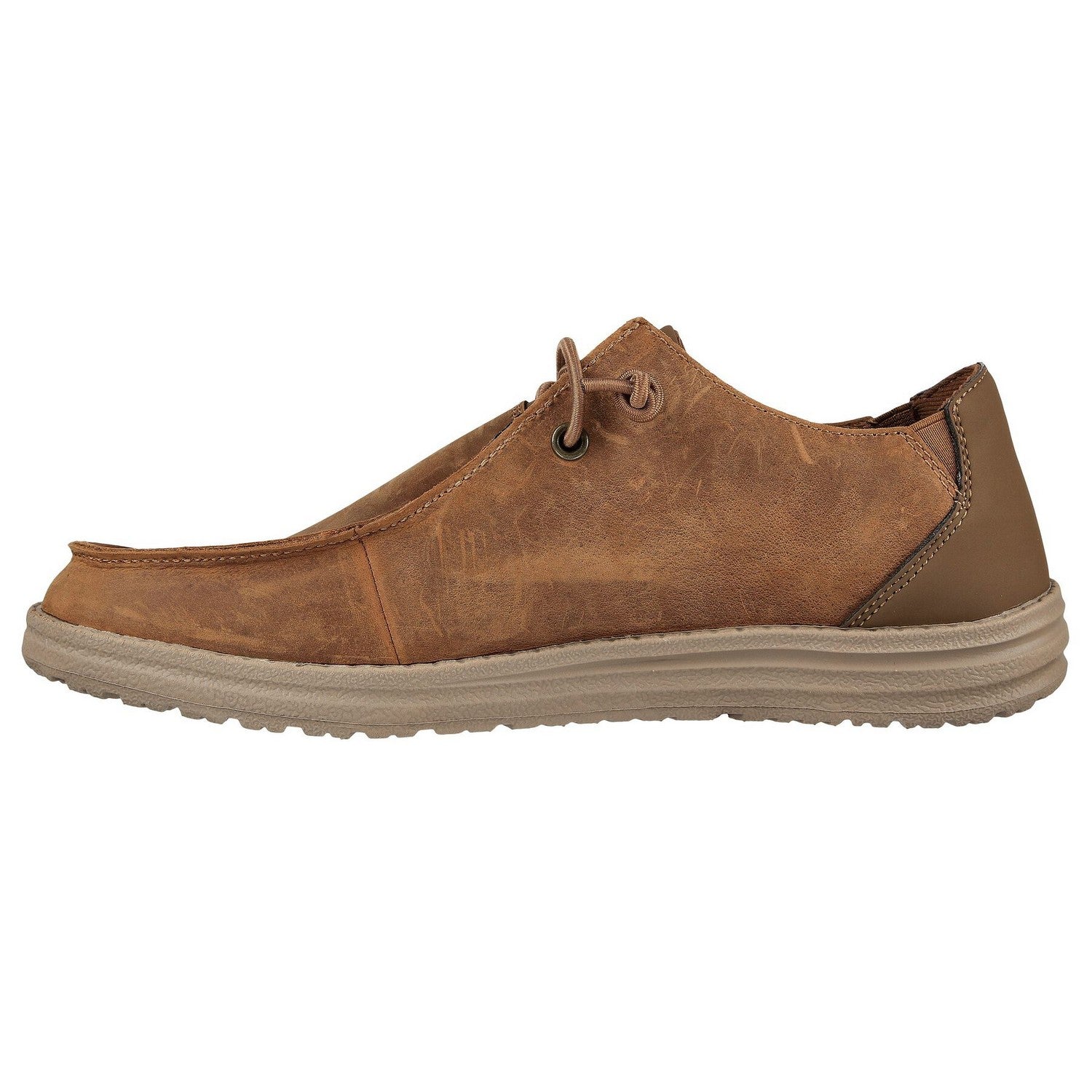 Desert - Back - Skechers Mens Melson Ramilo Leather Boat Shoes