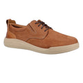 Tan - Front - Hush Puppies Mens Eric Leather Lace Up Casual Shoes