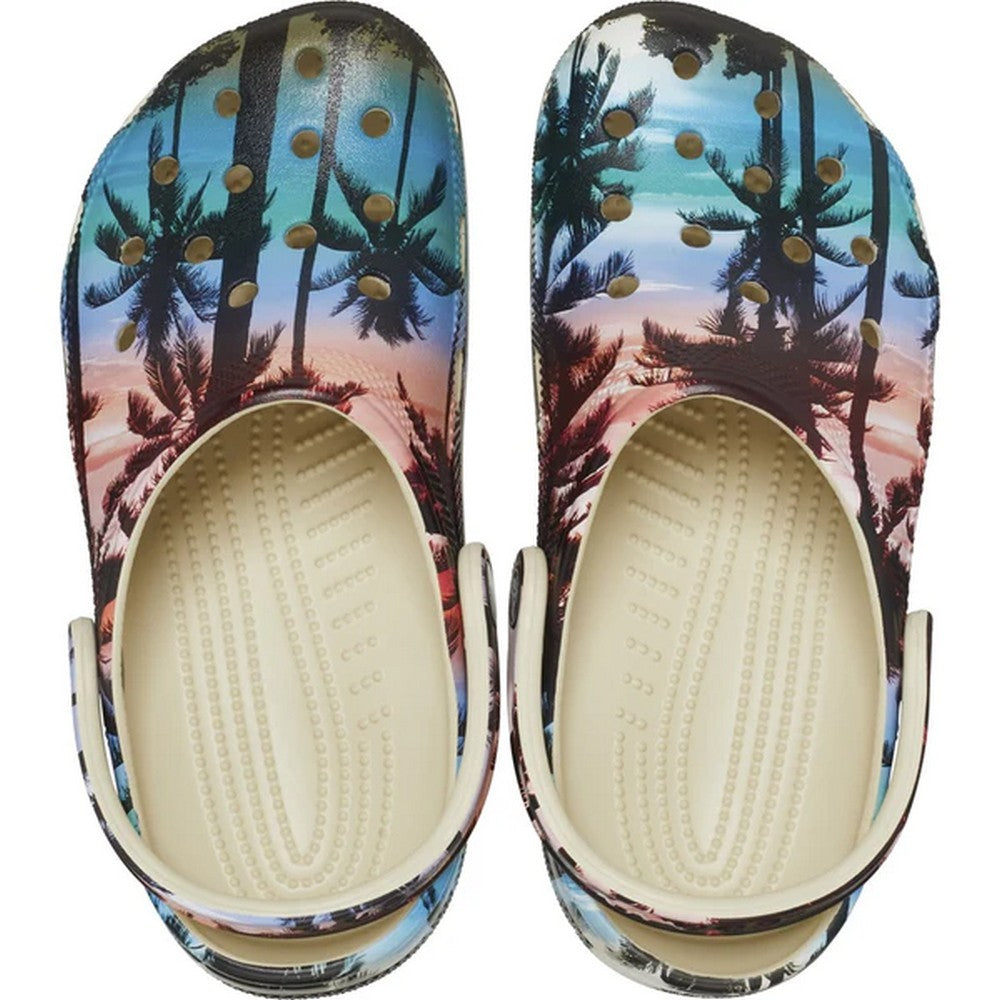 Bone-Multicoloured - Pack Shot - Crocs Unisex Adult Classic Summer Nostalgia Clogs