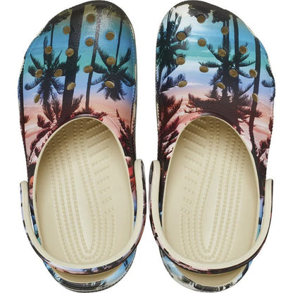 Bone-Multicoloured - Pack Shot - Crocs Unisex Adult Classic Summer Nostalgia Clogs