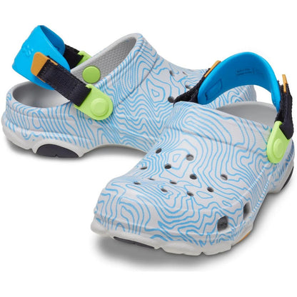 Deep Navy-Multicoloured - Close up - Crocs Childrens-Kids All Terrain Topographic Clogs