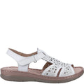 White - Side - Fleet & Foster Womens-Ladies Ruth Leather Sandals