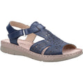Navy - Front - Fleet & Foster Womens-Ladies Ruth Leather Sandals