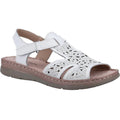 White - Front - Fleet & Foster Womens-Ladies Ruth Leather Sandals