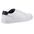 White - Side - Hush Puppies Mens Mason Leather Lace Up Trainers