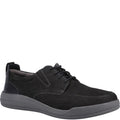 Black - Front - Hush Puppies Mens Eric Leather Lace Up Shoes