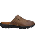 Brown - Side - Hush Puppies Mens Carson Leather Mules