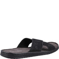 Black - Back - Hush Puppies Mens Nile Crossover Leather Sandals