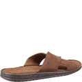 Brown - Back - Hush Puppies Mens Nile Crossover Leather Sandals