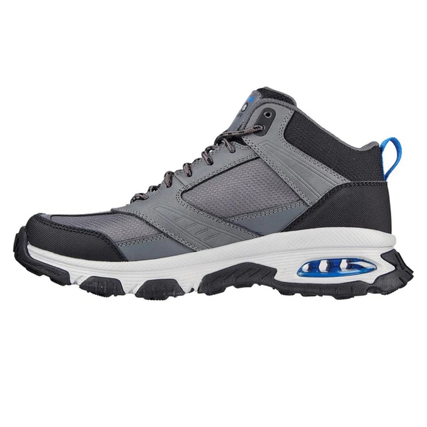 Charcoal - Side - Skechers Mens Skech-Air Envoy Bulldozer Leather Trainers