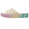 Vanilla-Multicoloured - Side - Crocs Womens-Ladies Classic Ombre Platform Sandals