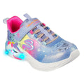 Blue-Multicoloured - Front - Skechers Girls S-Lights Unicorn Dreams Trainers