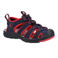 Navy-Red - Front - Cotswold Childrens-Kids Marshfield Recycled Sandals