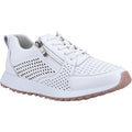 White - Front - Fleet & Foster Womens-Ladies June Suede Trainers