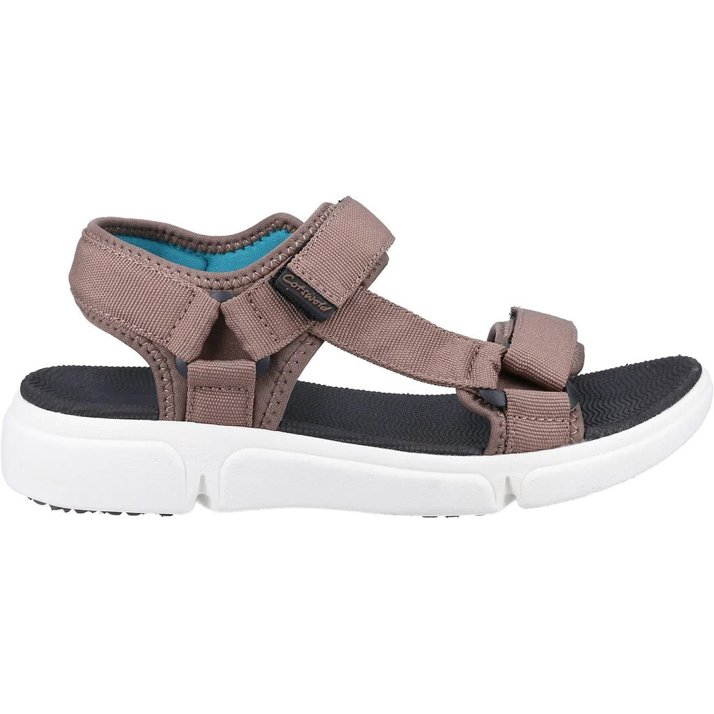 Taupe - Back - Cotswold Womens-Ladies Alderton Sandals