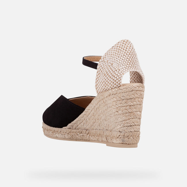 Black - Lifestyle - Geox Womens-Ladies D Gelsa A Leather Sandals