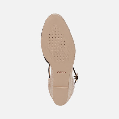 Black - Close up - Geox Womens-Ladies D Gelsa A Leather Sandals