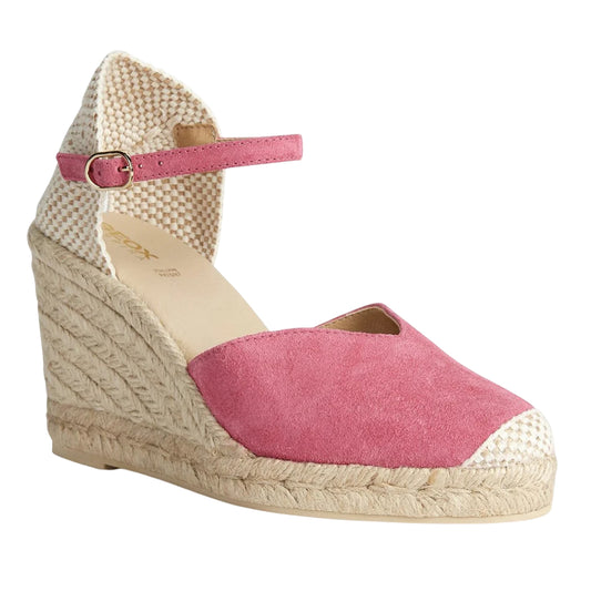 Cyclamen - Front - Geox Womens-Ladies D Gelsa A Leather Sandals