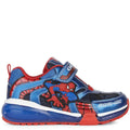 Navy-Royal Blue-Red - Pack Shot - Geox Boys J Bayonyc B Spider-Man Trainers