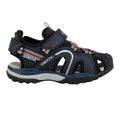 Navy-Red - Back - Geox Boys Borealis Sandals