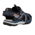 Navy-Red - Side - Geox Boys Borealis Sandals