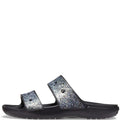 Black - Close up - Crocs Childrens-Kids Classic Glitter Sandals