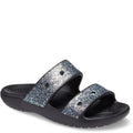 Black - Front - Crocs Childrens-Kids Classic Glitter Sandals